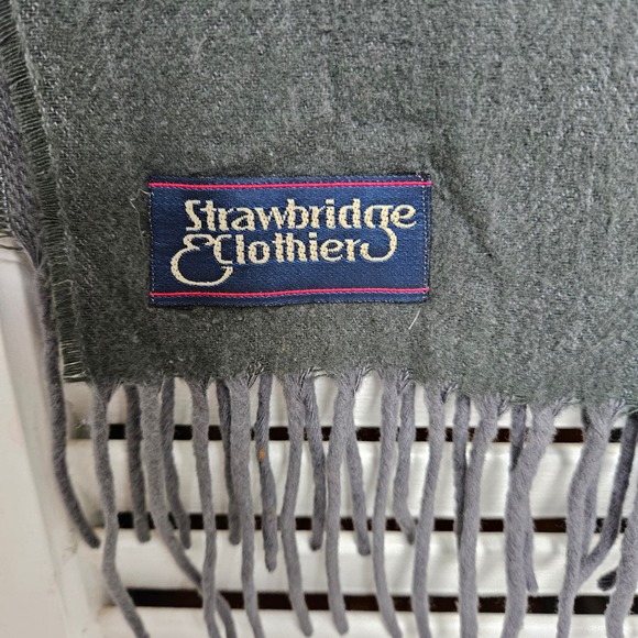 Strawbridge & Clothier Striped Fringed Scarf - Picture 3 of 3